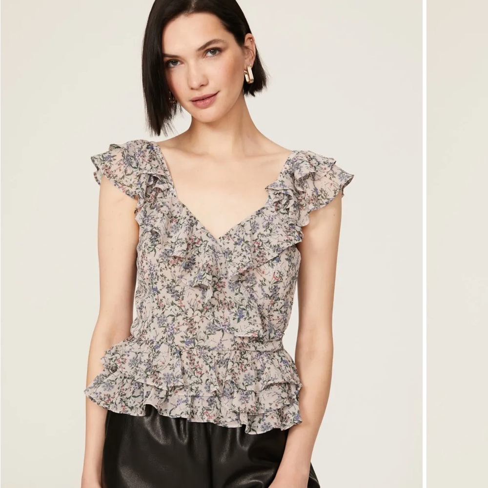 Floral Ruffle Top Marissa Webb x RTR - Picture 2 of 4